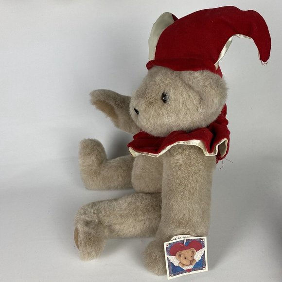 VERMONT TEDDY BEAR Jointed Brown 16" Plush Clown Joker Jester Authentic Handmade - Picture 5 of 15